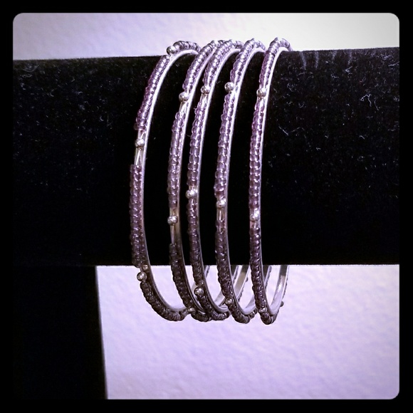 Jewelry - Purple beaded bangles FREE with Purchase